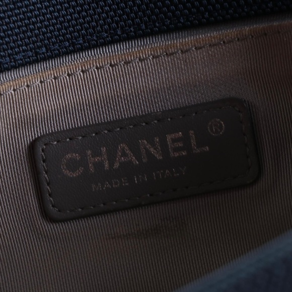 Chanel Fluo Boy Bag - Collection by Karl Lagerfeld in Blue Canvas - Picture 4 of 9